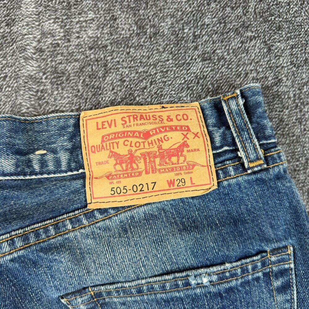 Levi's 1967 LVC Vintage 505-0217 Raw Selvedge Denim Jeans 29 (29X29.5) Big E - Picture 9 of 16
